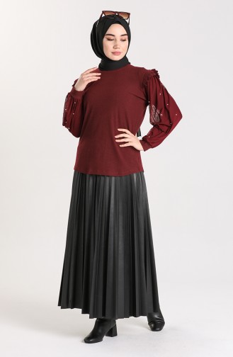 Claret red Blouse 20622-01