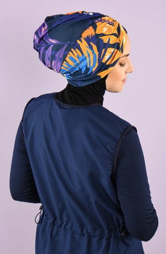 Maillot de Bain Hijab Bleu Marine 8006-11-01