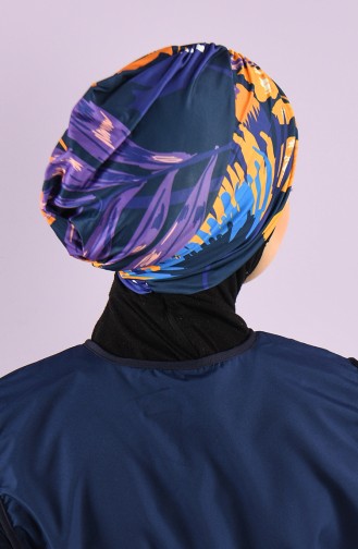 Dunkelblau Hijab Badeanzug 8006-11-01