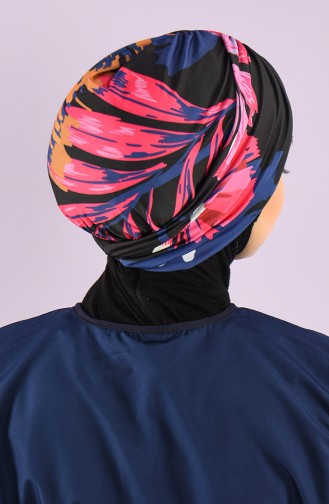 Schwarz Hijab Badeanzug 8006-11-03