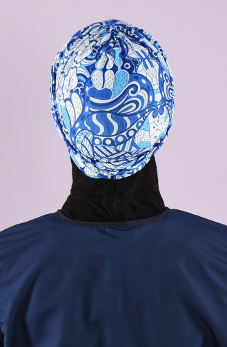 Saks-Blau Hijab Badeanzug 8006-14-01