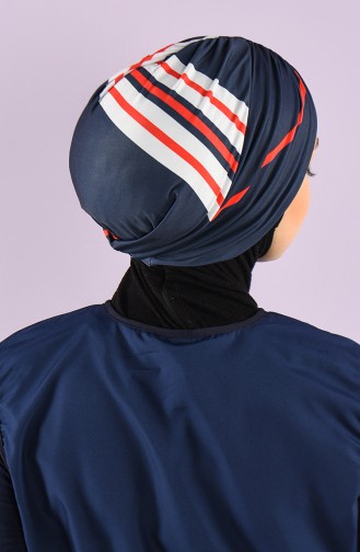 Dunkelblau Hijab Badeanzug 8006-8-03