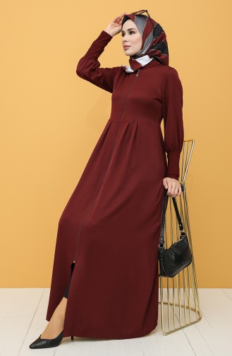 Claret red Abaya 8297-05