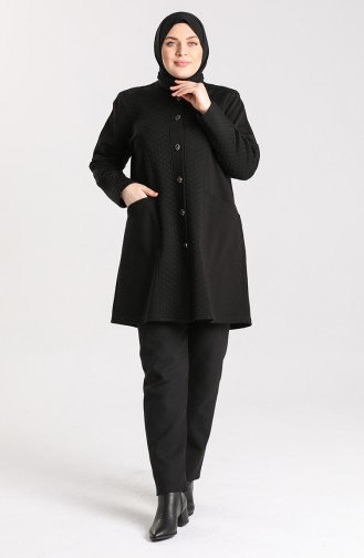 Schwarz Strickjacke 0882-01