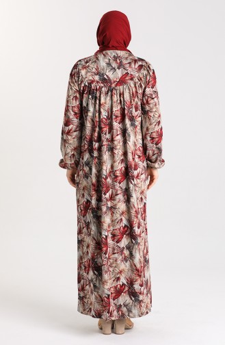 Robe Hijab Bordeaux 4782-03