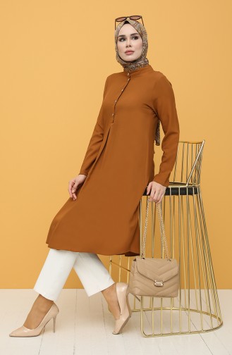 A Pleat Tunic 5002-04 Tobacco 5002-04