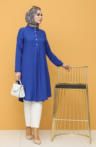 A Pleat Tunic 5002-06 Saxe Blue 5002-06