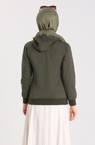 Kapüşonlu Sweatshirt 0952-04 Haki