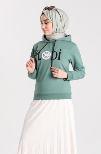 Sweatshirt Vert noisette 0952-05