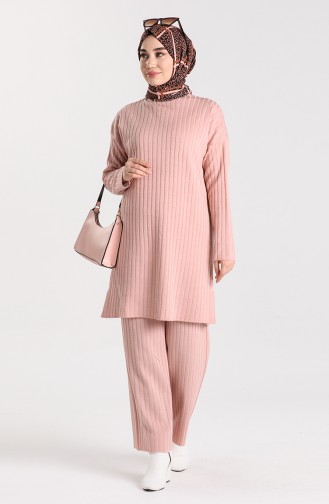 Knitwear Tunic Trousers Double Suit 4366-02 Powder 4366-02