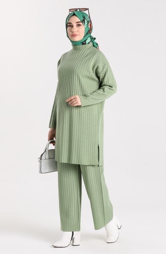 Knitwear Tunic Trousers Double Suit 4366-05 Green 4366-05