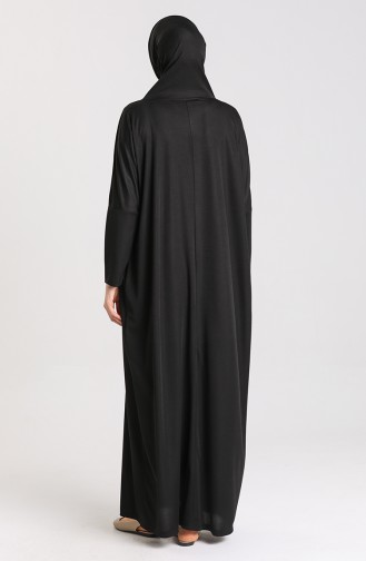 Kapüşonlu Namaz Elbise 0620-01 Siyah