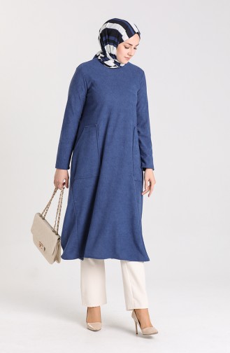 Long Tunic with Pockets 5209-01 Saxe Blue 5209-01