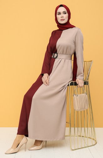 Robe Hijab Bordeaux 8298-04