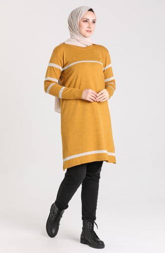 Knitwear Tunic with Pockets 55036-05 Mustard 55036-05