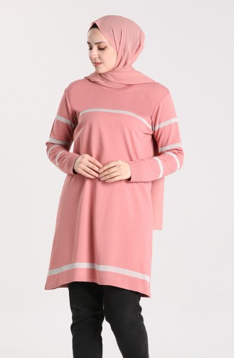 Knitwear Tunic with Pockets 55036-07 Dry Rose 55036-07