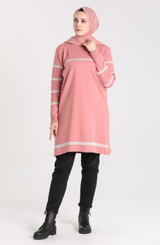 Knitwear Tunic with Pockets 55036-07 Dry Rose 55036-07
