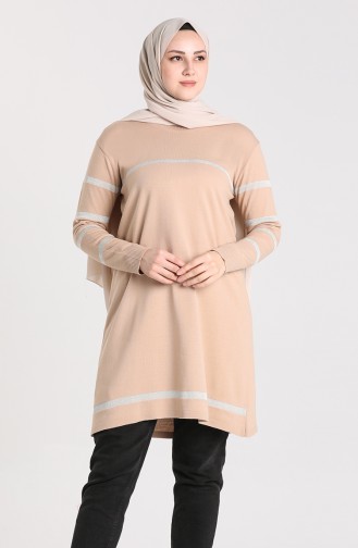 Triko Cepli Tunik 55036-08 Bej