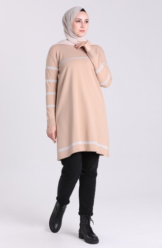 Knitwear Tunic with Pockets 55036-08 Beige 55036-08