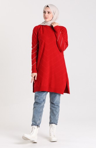 Knitwear Tunic 55366-01 Red 55366-01