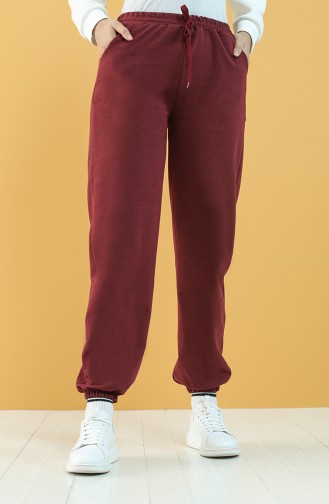 Jogger Sweatpants with Pockets 2022-06 Burgundy 2022-06