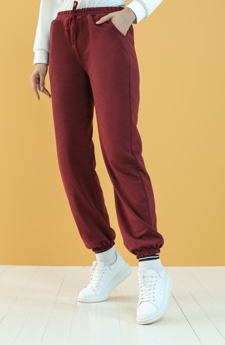 Jogger Sweatpants with Pockets 2022-06 Burgundy 2022-06