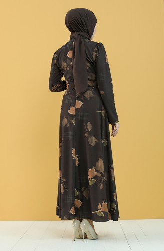 Schwarz Hijab Kleider 5233-01