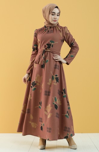 Robe Hijab Rose Pâle 5233-03