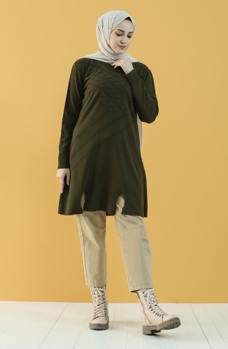 Knitwear Tunic 55223-10 Khaki 55223-10