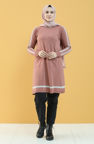 Knitwear Tunic with Pockets 55242-07 Rose-dried 55242-07