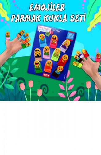 Tox Emojiler 10 Parça Parmak Kukla Eğitici Oyuncak T106 T040300106
