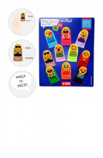 Tox Emojiler 10 Parça Parmak Kukla Eğitici Oyuncak T106 T040300106
