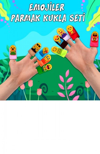 Tox Emojiler 10 Parça Parmak Kukla Eğitici Oyuncak T106 T040300106