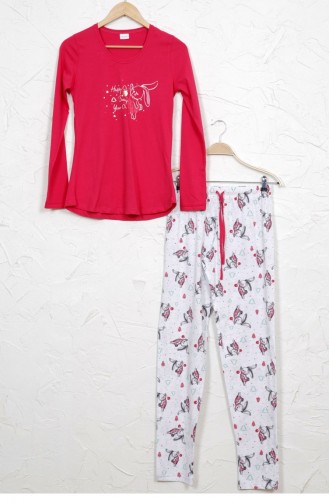 Granat-Blumen Pyjama 41545628.