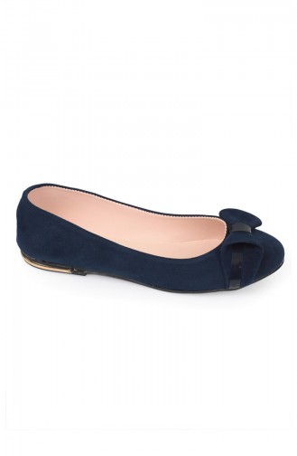 Ballerine Pour Femme Bleu Marine 7511-1