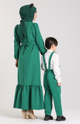 Boy Salopet Pants 2032-01 Green 2032-01