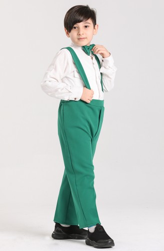 Boy Salopet Pants 2032-01 Green 2032-01