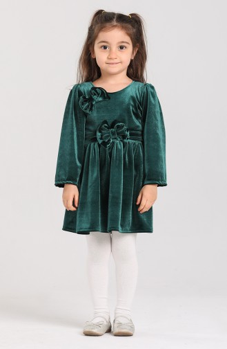 Robe Enfant Vert emeraude 2022-01