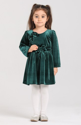 Robe Enfant Vert emeraude 2022-01