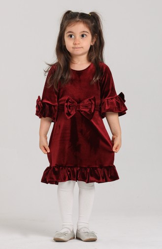 Claret Red Children`s Dress 2026-01