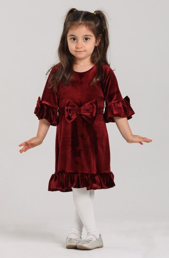 Claret Red Children`s Dress 2026-01