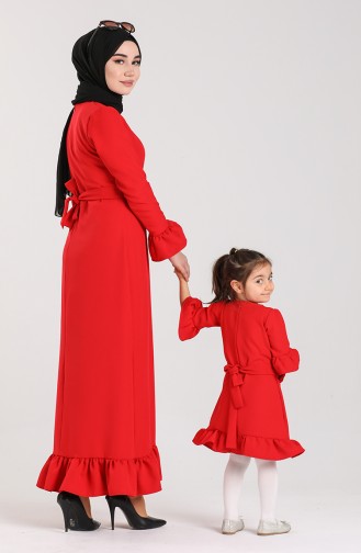 Red Children`s Dress 2028-01