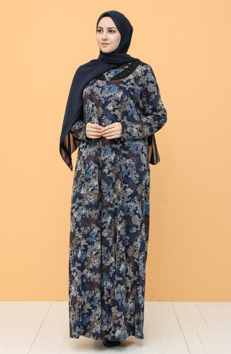 Robe Hijab Bleu Marine 0103-02