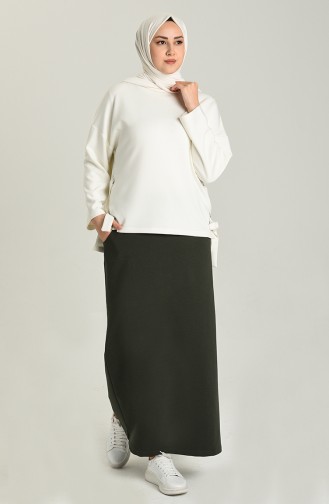 Dark Khaki Skirt 0152-07