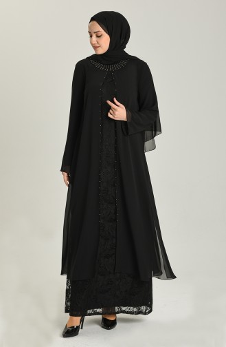 Habillé Hijab Noir 3124-04