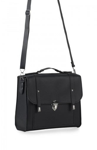 Schwarz Schultertasche 130112