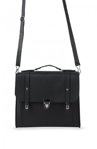 Schwarz Schultertasche 130112