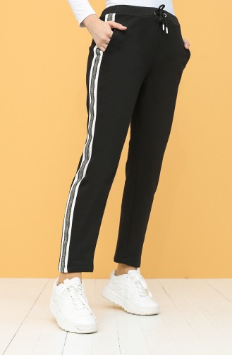 Glitter Stripe Sweatpants 20738-02 Black 20738-02