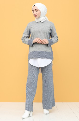 Knitwear Sweater Trousers Double Suit 5115-05 Gray 5115-05