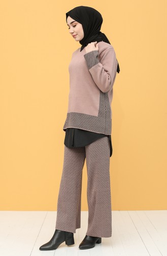 Knitwear Sweater Trousers Double Suit 5115-03 Dry Rose 5115-03